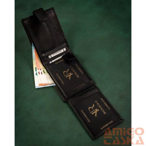 Férfi Bőr Pénztárca R-N992L-Gat-8960 Fekete