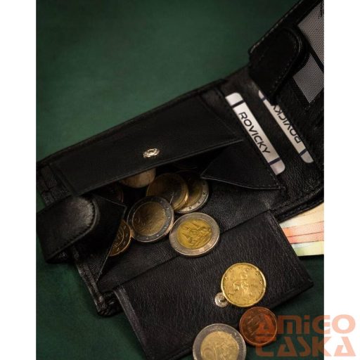 Férfi Bőr Pénztárca R-N992L-Gat-8960 Fekete