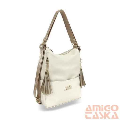 Zellia Női Válltáska/Hátizsáká Alakítható 22199 Beige - Shiny -