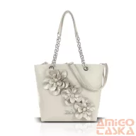   Zellia Női Válltáska 25134F Beige-Arany  - Virág Dísszel -