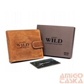   Férfi Bőr Pénztárca N992L-P-Chm Világos Barna - Rfid Védelemmel -