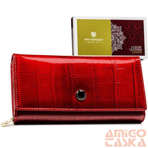 Peterson Női Bőr Pénztárca Ptn 42106-Cb-8720 Red - Piros