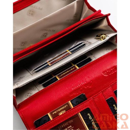 Peterson Női Bőr Pénztárca Ptn 42106-Cb-8720 Red - Piros