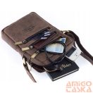 Férfi Bőr Oldaltáska 250-Mh-6388 Brown