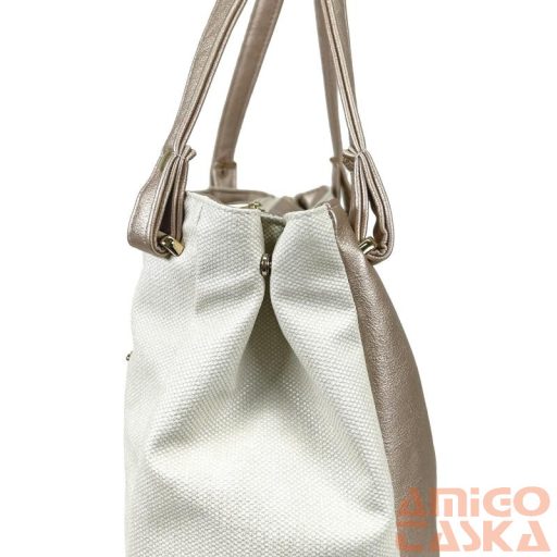 Zellia Női Válltáska Zlb248 Beige-Arany - Pearl-Brw -