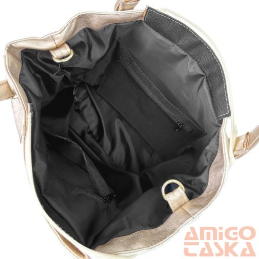 Zellia Női Válltáska Zlb248 Beige-Arany - Pearl-Brw -