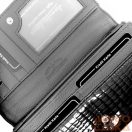 Jennifer Jones Női Bőr Pénztárca Fekete Lakk-5288-2-Nagy Méret