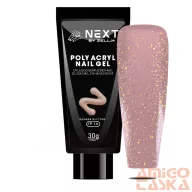 Next By Zellia Poly Gél / Acrylgel Zp-16 - Golden Glitter