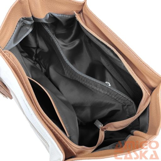 Zellia Női Válltáska P3 Barna-Arany-Beige