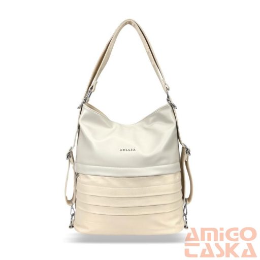 Zellia Női Válltáska/Hátizsáká Alakítható Hz-111 Beige-Arany - Y678 -