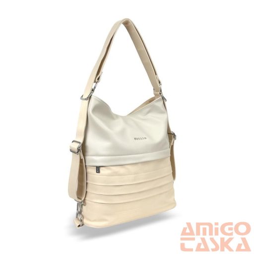 Zellia Női Válltáska/Hátizsáká Alakítható Hz-111 Beige-Arany - Y678 -