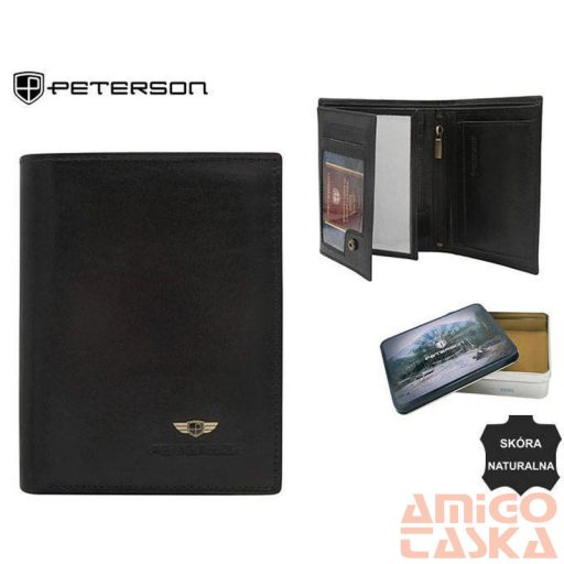 Peterson Férfi Bőr Pénztárca N62-Vt Black
