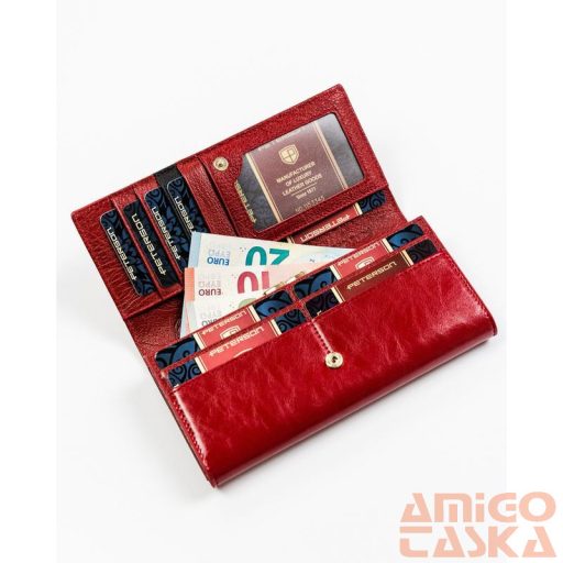 Peterson Női Bőr Pénztárcaptn Pl-467-1803 Red/Black