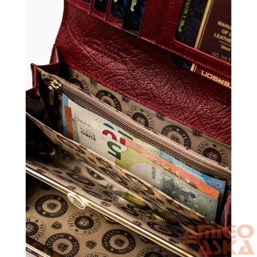 Peterson Női Bőr Pénztárcaptn Pl-467-1803 Red/Black