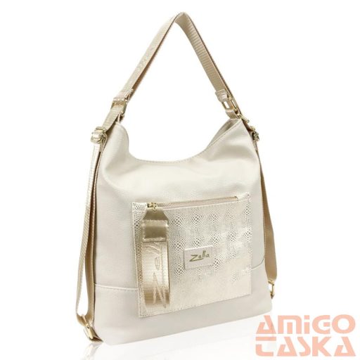 Zellia Női Válltáska/Hátizsáká Alakítható 19010 Beige - Awi -
