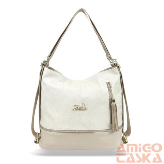   Zellia Női Válltáska/Hátizsáká Alakítható 24083 Beige-Arany - Pearl -