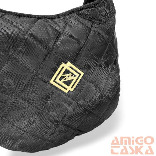 Zellia Női Válltáska Zlb97 Fekete - Python - Steppelt -