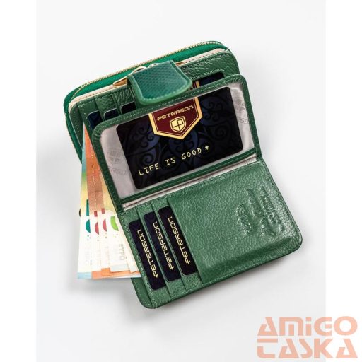 Peterson Női Bőr Pénztárca 425214-Dsl-6143 Green - Zöld