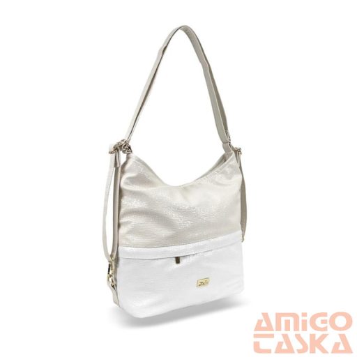 Zellia Női Válltáska/Hátizsáká Alakítható Zlb275 Beige-Fehér - Shiny -
