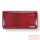 Jennifer Jones Női Bőr Pénztárca 5199-2 Piros Lakk - Nagy Méret - Extra Kártyatartóval