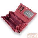 Jennifer Jones Női Bőr Pénztárca 5199-2 Piros Lakk - Nagy Méret - Extra Kártyatartóval