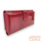 Jennifer Jones Női Bőr Pénztárca 5199-2 Piros Lakk - Nagy Méret - Extra Kártyatartóval