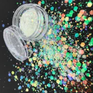 Körömdíszítő - Flakes - Rainbow - Ab