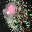 Körömdíszítő - Flakes - Rainbow - Neon Pink