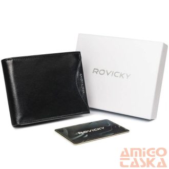 Férfi Bőr Pénztárca 1544-03-Bor-1324 Black-Black