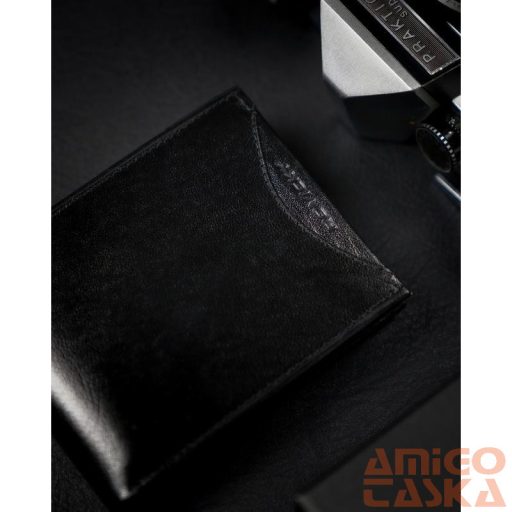 Férfi Bőr Pénztárca 1544-03-Bor-1324 Black-Black