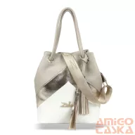 Zellia Női Válltáska 24055 Fehér-Arany-Beige