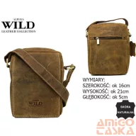 Férfi Bőr Oldaltáska 250586-Mh-1817 Tan - Világos Barna
