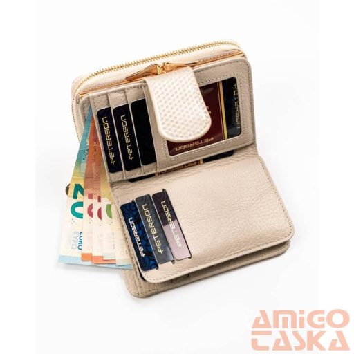 Peterson Női Bőr Pénztárca 425214-Sbr-7358 Beige