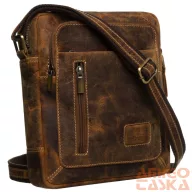 Peterson férfi bőr oldaltáska 4092-TMH-4855 Tan – Barna