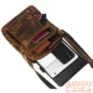 Peterson férfi bőr oldaltáska 4092-TMH-4855 Tan – Barna
