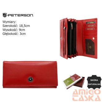 Peterson Női Bőr Pénztárca Ptn 1680177-Ngv-5793 Red