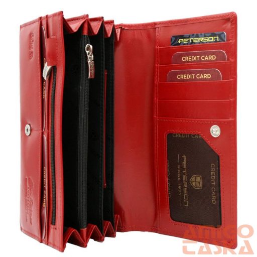 Peterson Női Bőr Pénztárca Ptn 1680177-Ngv-5793 Red