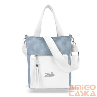 Zellia Női Válltáska/Kézitáska 17095 Jeans Blue-Fehér