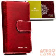 Peterson Női Bőr Pénztárca PTN 76116-SBR-2296 Red