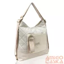 Zellia Női Válltáska/Hátizsáká Alakítható 19010 Beige Matt - Steppelt -