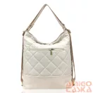 Zellia Női Válltáska/Hátizsáká Alakítható 19010 Beige Matt - Steppelt -
