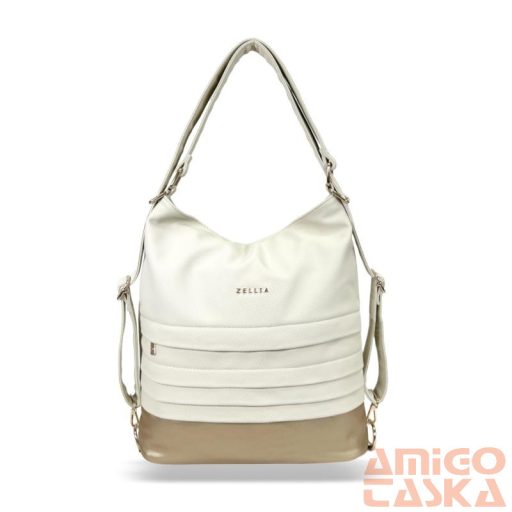 Zellia Női Válltáska/Hátizsáká Alakítható Hz-111 Beige-Pezsgő Arany - D217 -
