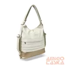Zellia Női Válltáska/Hátizsáká Alakítható Hz-111 Beige-Pezsgő Arany - D217 -