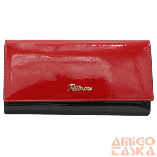 Peterson Női Bőr Pénztárca Ptn 1N-409-6709 Black-Red
