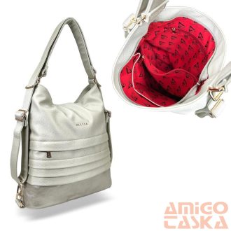   Zellia Női Válltáska/Hátizsáká Alakítható Hz-111 Pearl Beige - Gyöngyházas - K960