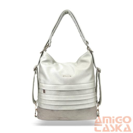 Zellia Női Válltáska/Hátizsáká Alakítható Hz-111 Pearl Beige - Gyöngyházas - K960