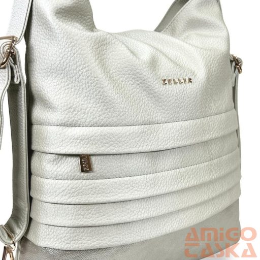 Zellia Női Válltáska/Hátizsáká Alakítható Hz-111 Pearl Beige - Gyöngyházas - K960