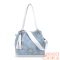 Zellia Női Válltáska 24015 Jeans Blue-Fehér