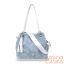 Zellia Női Válltáska 24015 Jeans Blue-Fehér