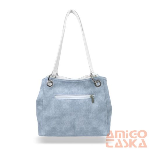 Zellia Női Válltáska 24015 Jeans Blue-Fehér
